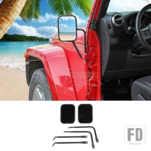 ジープ A ピラーバックミラーブラインドスポットミラーラングラー YJ TJ JK JL 1987-2017 リバースミラーアクセサリー - A YJ TJ JK JL