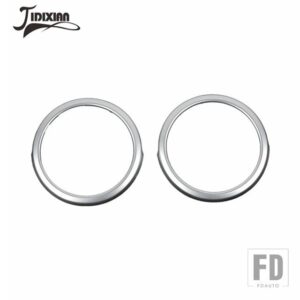 シボレー カマロ 2012-15 車内ドアスピーカー装飾リングカバーアクセサリー - Silver