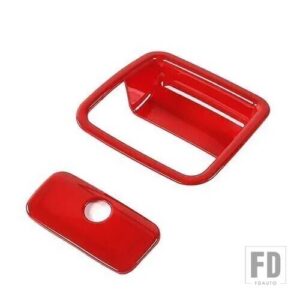 ジープ 車副パイロット収納ボックスハンドル装飾カバーラングラー JL グラディエーター JT 2018-22 アクセサリー - Red