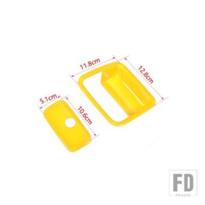 ジープ 車副パイロット収納ボックスハンドル装飾カバーラングラー JL グラディエーター JT 2018-22 アクセサリー - Yellow