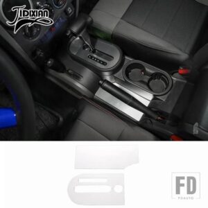 ジープ 合金ギアシフトパネル装飾カバーラングラー JK 2007 2008 2009 2010 インテリアアクセサリー - Silver