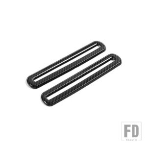ドアエアアウトレットベント装飾カバー ダッジチャレンジャー 2015-24 アップ - Carbon Fiber Black