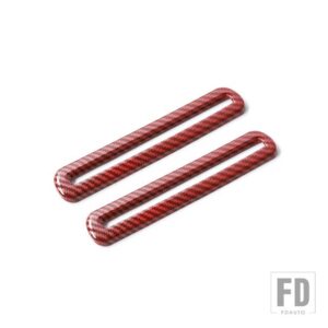 ドアエアアウトレットベント装飾カバー ダッジチャレンジャー 2015-24 アップ - Carbon Fiber red