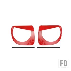 ジープ レネゲード 2019-24 ヘッドライトライトランプ装飾カバー外装アクセサリー - Red