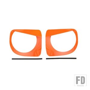 ジープ レネゲード 2019-24 ヘッドライトライトランプ装飾カバー外装アクセサリー - Orange