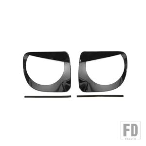 ジープ レネゲード 2019-24 ヘッドライトライトランプ装飾カバー外装アクセサリー - Black