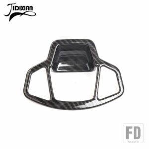ジープ インテリア電子ハンドブレーキボタン装飾カバーアクセサリー レネゲード 2016-21 アップ - ABS Carbon fiber