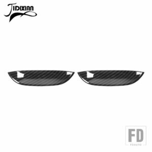 ドアハンドルボウル装飾カバーダッジチャレンジャー 2015-21 アップ外装アクセサリー - carbon fiber grain