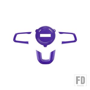 ジープ 車インテリアステアリングホイール装飾カバーラングラー JL グラディエーター JT 2018-24 アップ - PURPLE