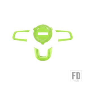 ジープ 車インテリアステアリングホイール装飾カバーラングラー JL グラディエーター JT 2018-24 アップ - light green