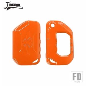 ジープ ラングラー JL グラディエーター JT 2018-24 キーケースシェル装飾カバー - Orange