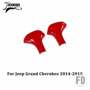 ジープ ギアシフトノブレバーヘッド装飾カバーグランドチェロキー 2011-15 2017-20 - 14-15 2 pcs red
