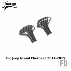 ジープ ギアシフトノブレバーヘッド装飾カバーグランドチェロキー 2011-15 2017-20 - 14-15 2 pcs carbon