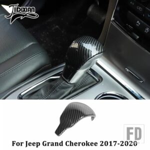 ジープ ギアシフトノブレバーヘッド装飾カバーグランドチェロキー 2011-15 2017-20 - 17-20 1 pcs carbon