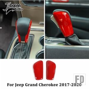 ジープ ギアシフトノブレバーヘッド装飾カバーグランドチェロキー 2011-15 2017-20 - 17-20 2 pcs red