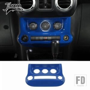 ジープ ラングラー JK 2011 2012 2013 20124 2015 2016 2017 カーエアコンスイッチコントロールパネル装飾カバー - Blue