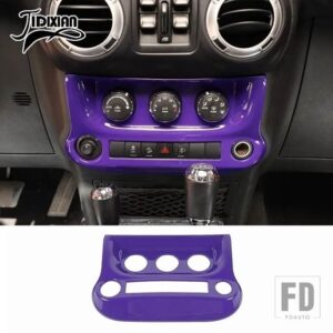 ジープ ラングラー JK 2011 2012 2013 20124 2015 2016 2017 カーエアコンスイッチコントロールパネル装飾カバー - PURPLE