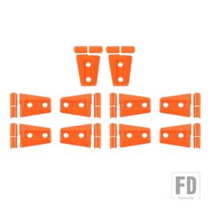 ジープ ラングラー JK 2007-17 ボンネットエンジンドアヒンジ装飾カバー - Orange