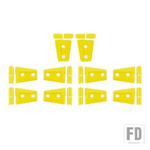 ジープ ラングラー JK 2007-17 ボンネットエンジンドアヒンジ装飾カバー - Yellow