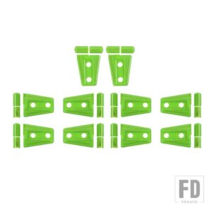 ジープ ラングラー JK 2007-17 ボンネットエンジンドアヒンジ装飾カバー - light green