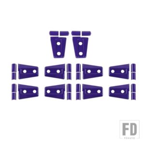 ジープ ラングラー JK 2007-17 ボンネットエンジンドアヒンジ装飾カバー - PURPLE