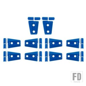 ジープ ラングラー JK 2007-17 ボンネットエンジンドアヒンジ装飾カバー - Blue