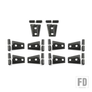 ジープ ラングラー JK 2007-17 ボンネットエンジンドアヒンジ装飾カバー - carbon fiber grain