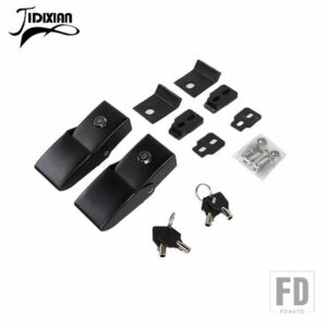 ジープ ラングラー JK JL JT 2007 のボンネットラッチキャッチロックエンジンフードロック外装アクセサリー - Black