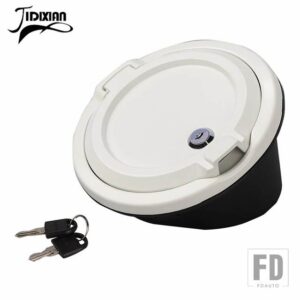 ジープ ガスキャップ燃料タンクキャップカバーラングラー JL 2018-24 アップ外装アクセサリー - white with lock