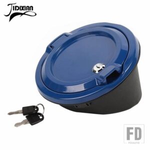 ジープ ガスキャップ燃料タンクキャップカバーラングラー JL 2018-24 アップ外装アクセサリー - blue with lock