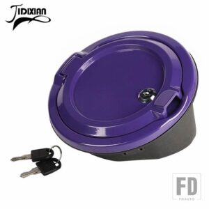 ジープ ガスキャップ燃料タンクキャップカバーラングラー JL 2018-24 アップ外装アクセサリー - purple with lock
