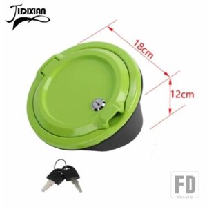 ジープ ガスキャップ燃料タンクキャップカバーラングラー JL 2018-24 アップ外装アクセサリー - green with lock