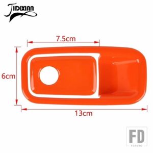フォード ブロンコ 2021-24 副パイロット収納ボックススイッチ装飾カバートリムインテリアアクセサリー - Orange