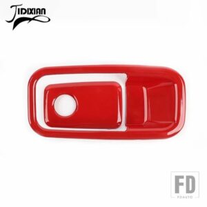 フォード ブロンコ 2021-24 副パイロット収納ボックススイッチ装飾カバートリムインテリアアクセサリー - Red