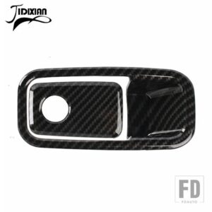 フォード ブロンコ 2021-24 副パイロット収納ボックススイッチ装飾カバートリムインテリアアクセサリー - Black Carbon Fiber