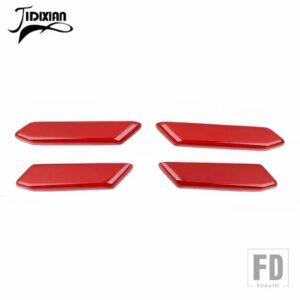 フォード 車インナードアアームレストハンドルパネル装飾カバーブロンコ 4 ドア 2021-24 アップインテリアアクセサリー - Red