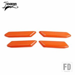 フォード 車インナードアアームレストハンドルパネル装飾カバーブロンコ 4 ドア 2021-24 アップインテリアアクセサリー - Orange
