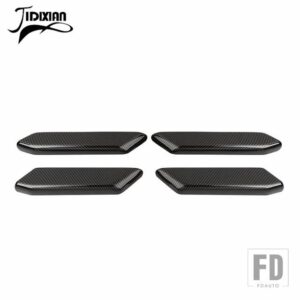 フォード 車インナードアアームレストハンドルパネル装飾カバーブロンコ 4 ドア 2021-24 アップインテリアアクセサリー - Black Carbon Fiber