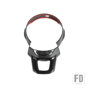 ジープ ステアリングホイールベースの下の装飾カバーラングラー JL グラディエーター JT 2018-24 アップ - A carbon fiber