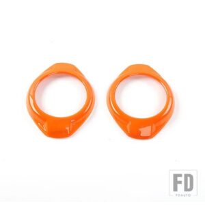 ジープ ラングラー JK 2015 2016 2017 インテリア A ピラースピーカー装飾カバーアクセサリー - Orange
