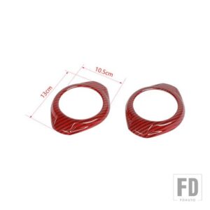 ジープ ラングラー JK 2015 2016 2017 インテリア A ピラースピーカー装飾カバーアクセサリー - Red Carbon Fiber