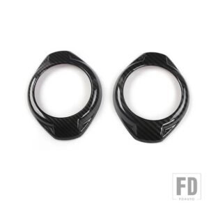 ジープ ラングラー JK 2015 2016 2017 インテリア A ピラースピーカー装飾カバーアクセサリー - carbon fiber grain