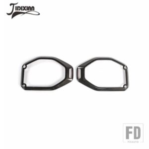 ジープ ラングラー JL グラディエーター JT 2018 209 2020-23 トップルーフスピーカースピーカー装飾カバー - Black Carbon Fiber