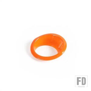 ジープ 車内ワンボタンスタートスイッチ装飾リングカバー コンパス 2017-2020 レネゲード 2015 2016 アップ用 - Orange