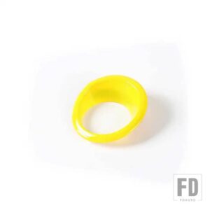 ジープ 車内ワンボタンスタートスイッチ装飾リングカバー コンパス 2017-2020 レネゲード 2015 2016 アップ用 - Yellow