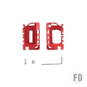 ジープ キーカバーグラディエーター JT キーケースシェルカバーアクセサリーラングラー JL 2018-21 - Red 2
