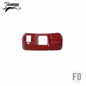 フォード 車インテリアバックミラーベース装飾パネルカバー F150 2021-24 アップカーアクセサリー - Red Carbon Fiber