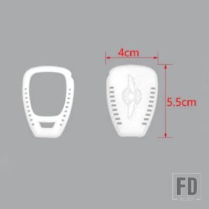 ジープ キーカバー ラングラー JK 2007-2017 キーケースシェル装飾カバーアクセサリー コンパス パトリオット用 - White
