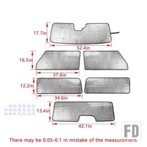 フォード ブロンコ 2021-24 フロントリアフロントガラス窓サンシェードカバーインテリアアクセサリー - for 2 door