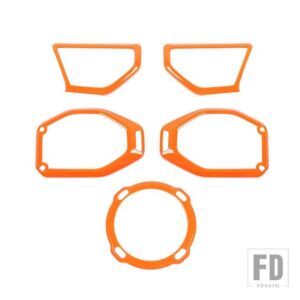 ジープ ピラールーフトランクスピーカー装飾カバーラングラー JL 2018-23 インナーアクセサリー - Orange